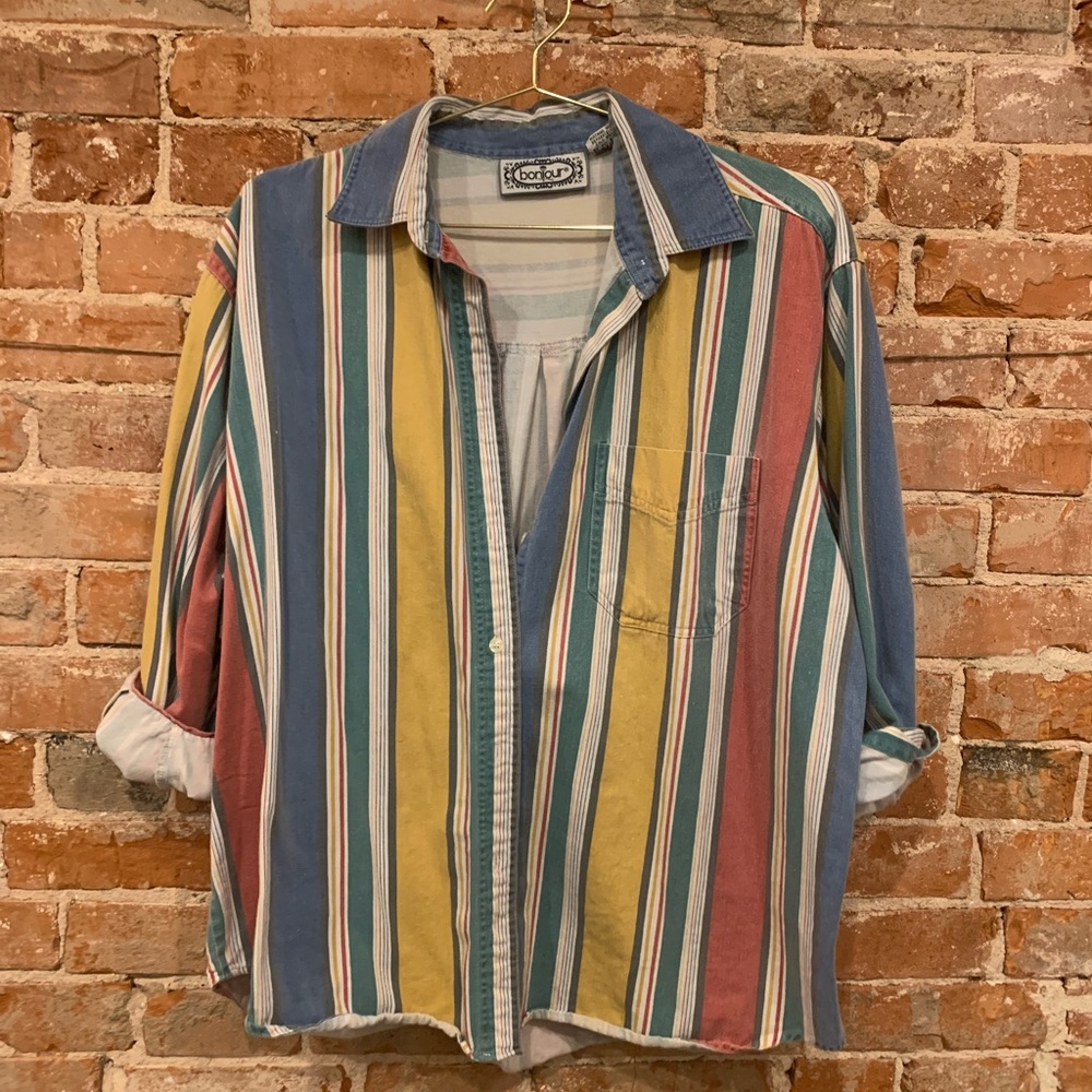 Vintage Stipped button down